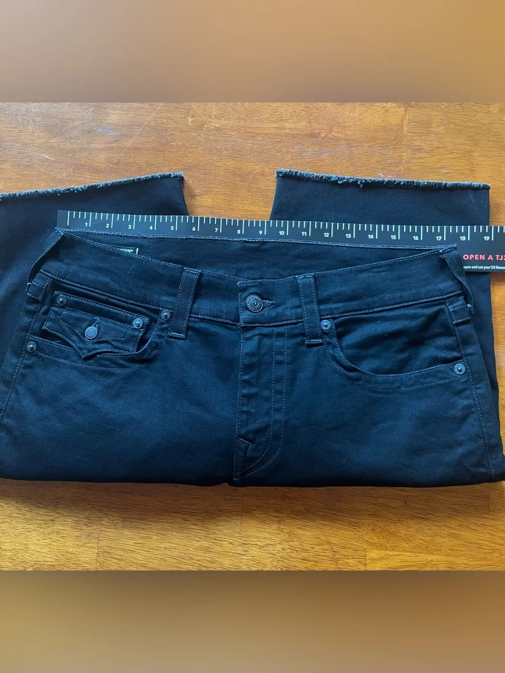 True Religion Ricky Frayed Hem Flap Shorts Size 34